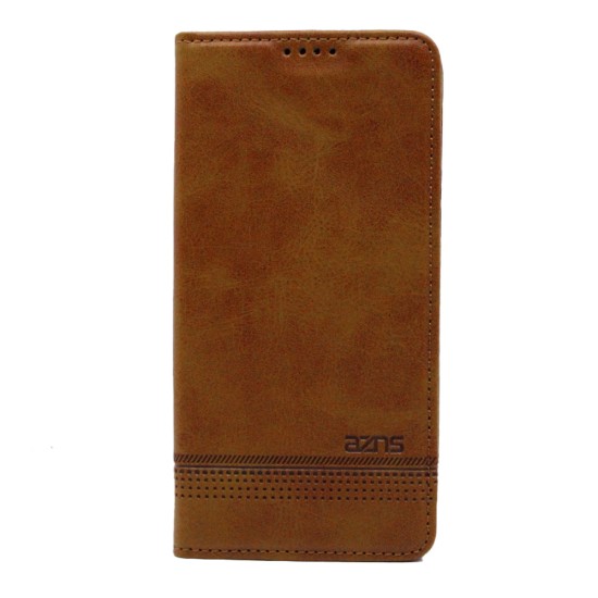  LEATHER FLIP COVER WITH INTERNAL POCKET AND CARD HOLDER FOR SAMSUNG A33 5G BROWN.